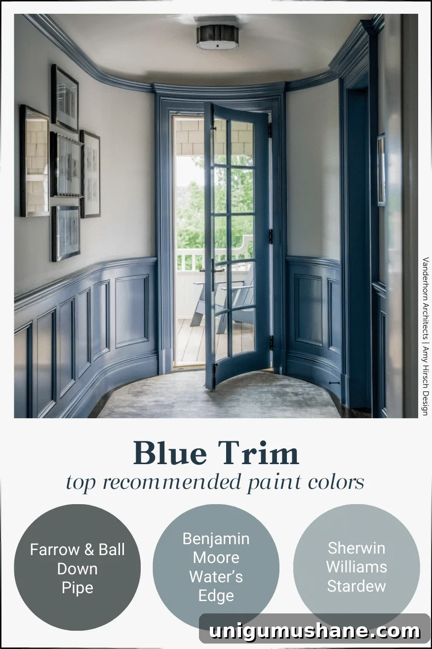 blue contrast trim paint colors