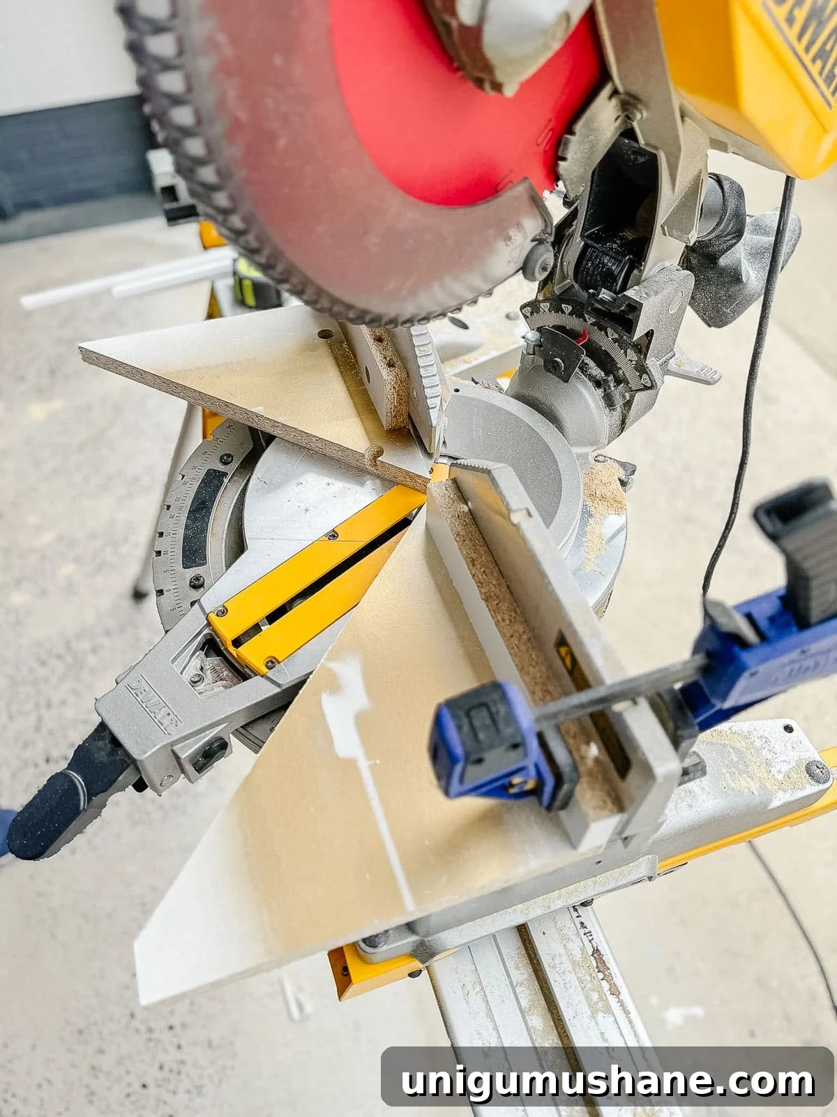 DIY wainscoting using miter saw guide