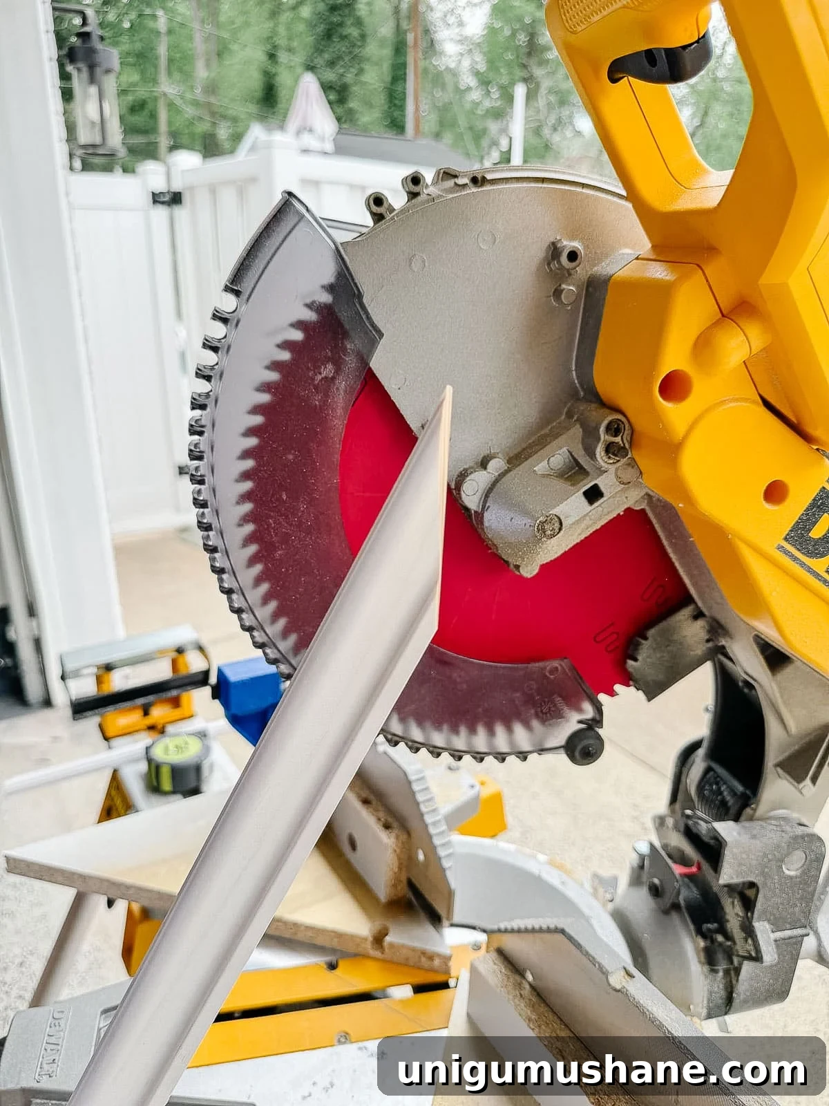 cutting angles on trim on a miter saw