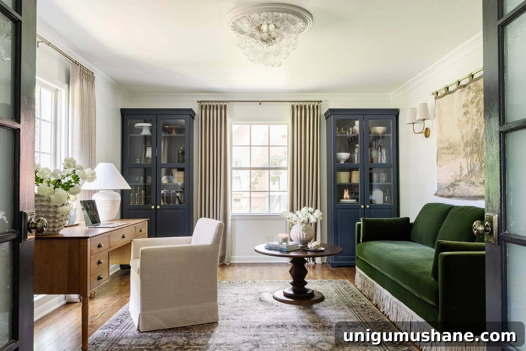 Home Office Layouts That Boost Productivity 4 home office layout with desk and sofa