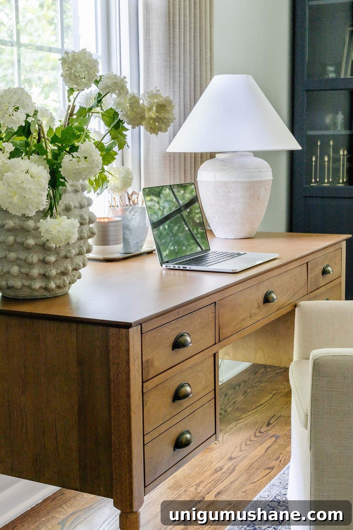 Home Office Layouts That Boost Productivity 7 vintage style wood desk