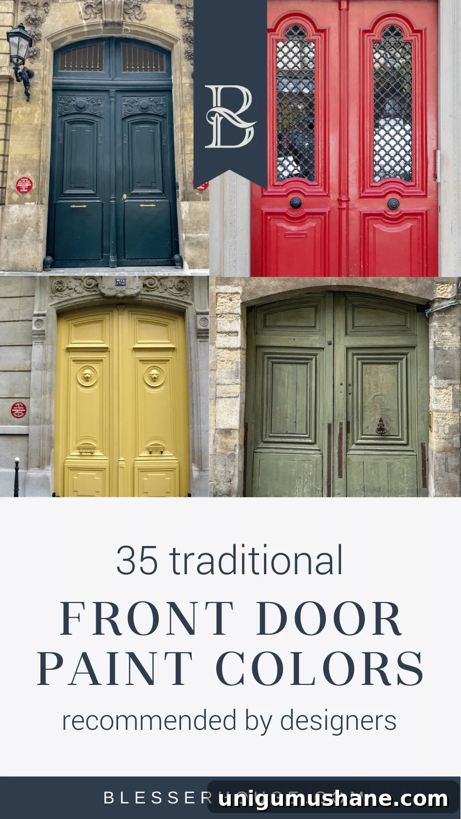 Designers Recommend Traditional Front Door Paint Colors 3 traditional front door paint color ideas