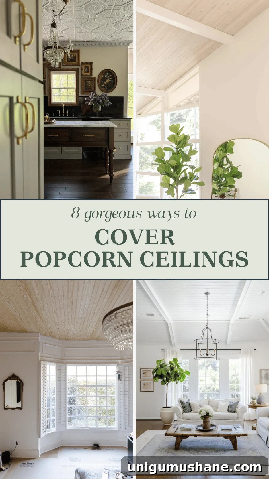 8 Genius Ways to Cover Popcorn Ceilings Without Removing Them 2 8 ways to cover popcorn ceilings