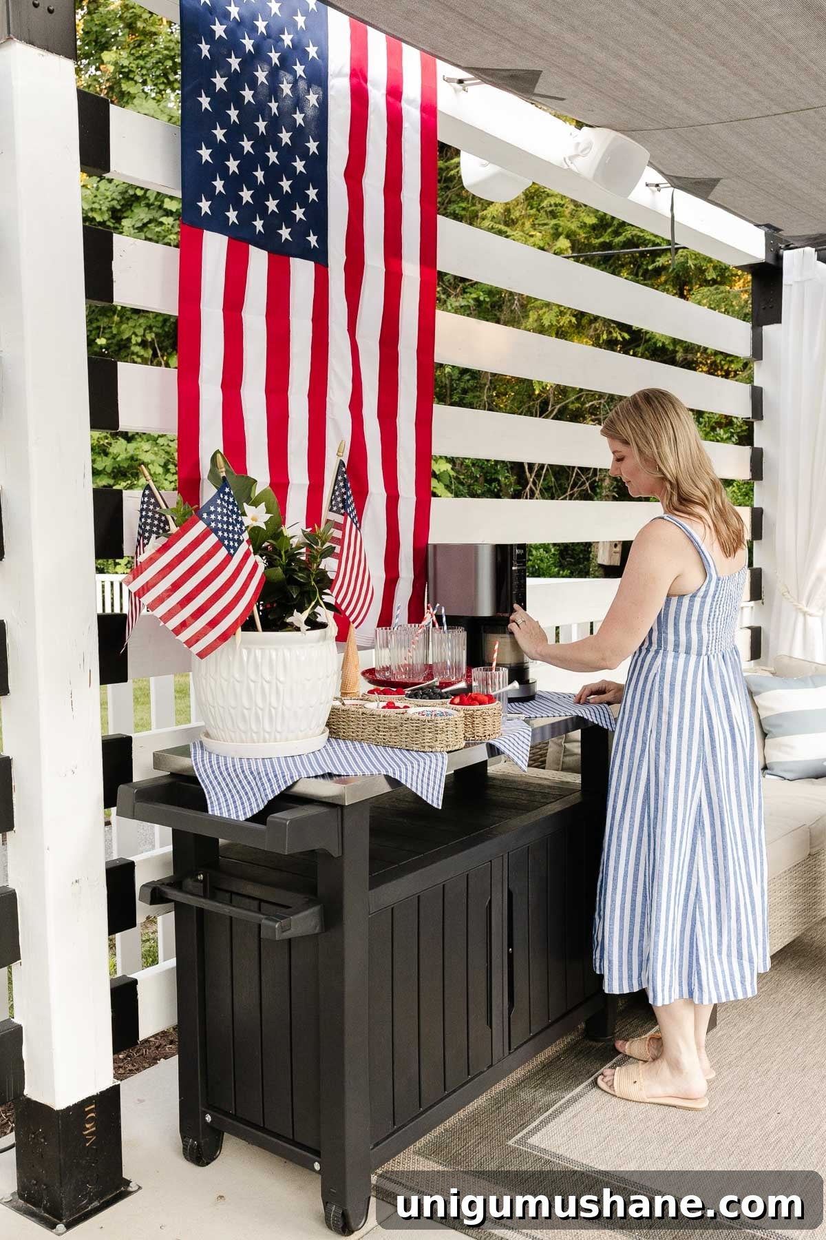 DIY Red White and Blue Ice Cream Sundae Bar for July 4 2 red white and blue ice cream sundae bar using the Ninja Creami ice cream maker for July 4th and Memorial Day