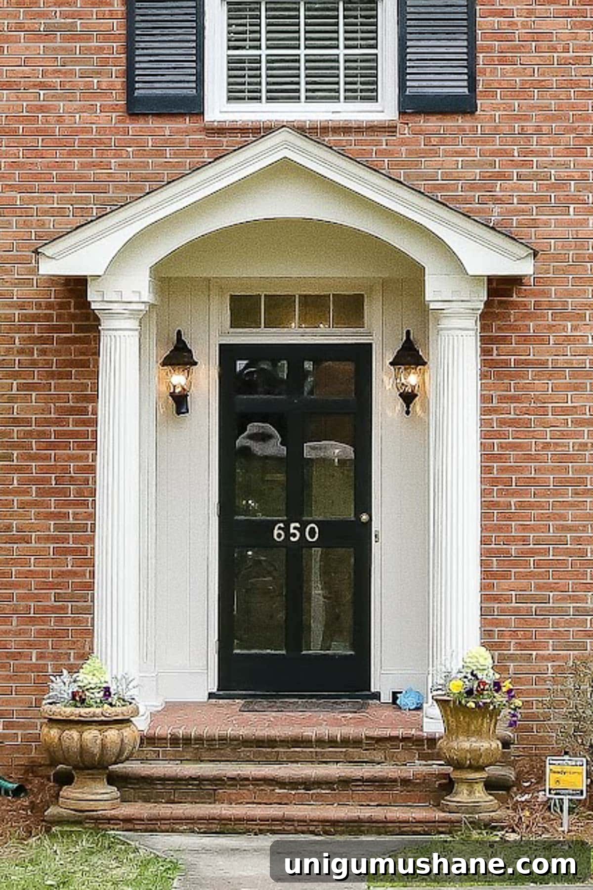 Charleston Style Colonial Front Door Makeover Before and After 3 colonial front door before