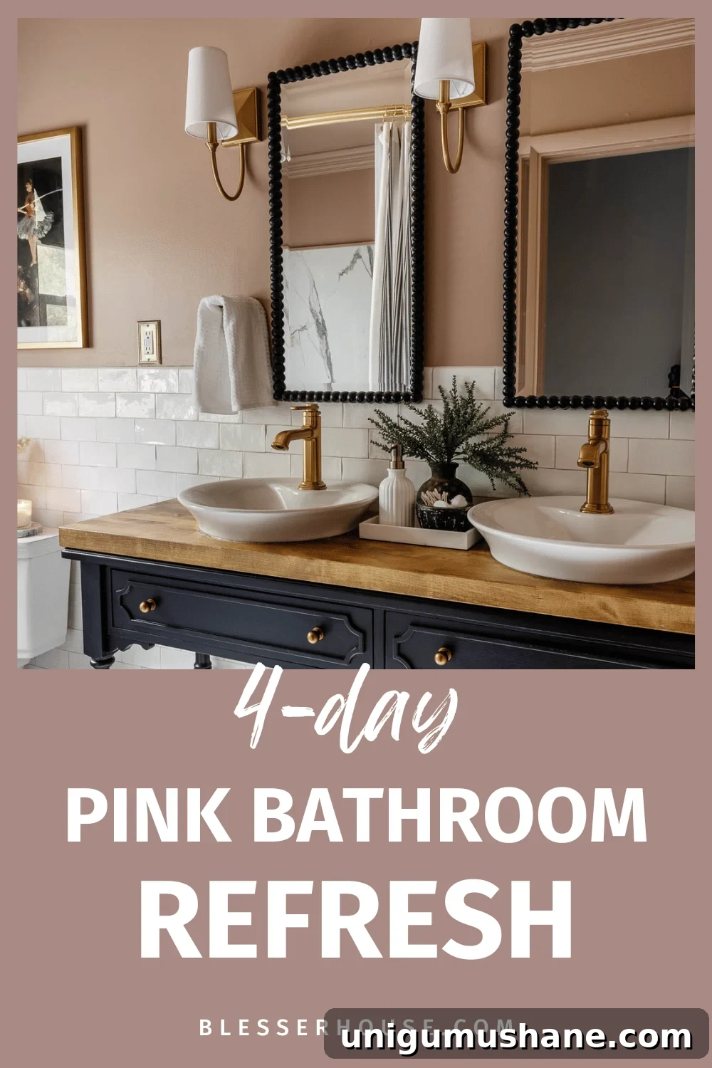 4-Day Black and Pink Bathroom Makeover: Before and After 18 img 53959 18
