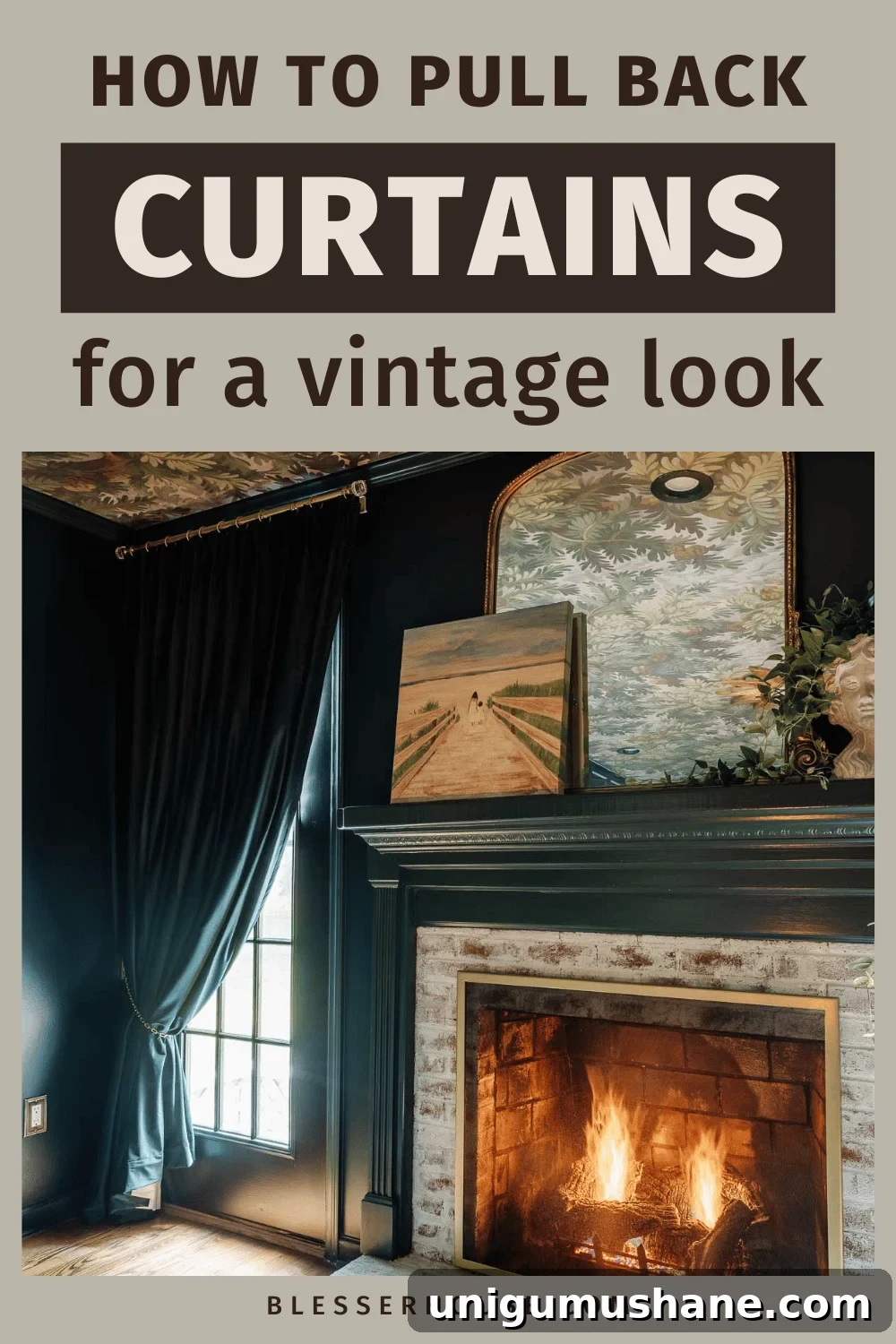 How to Pull Back Single-Panel Drapes and Home Theater Curtains 2 how to pull back curtains for a vintage theater look