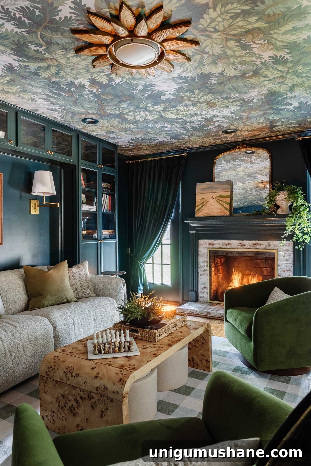 How to Pull Back Single-Panel Drapes and Home Theater Curtains 8 pull back drapes in a home theater room with recliner sofa and fireplace