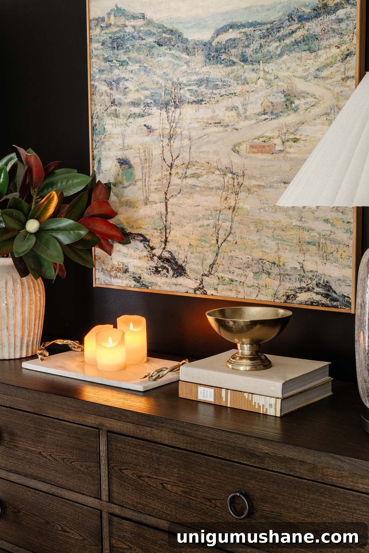 8 Reasons a Pedestal Bowl Belongs in Your Home Decor 7 pedestal bowl used as a change holder on a bedroom dresser