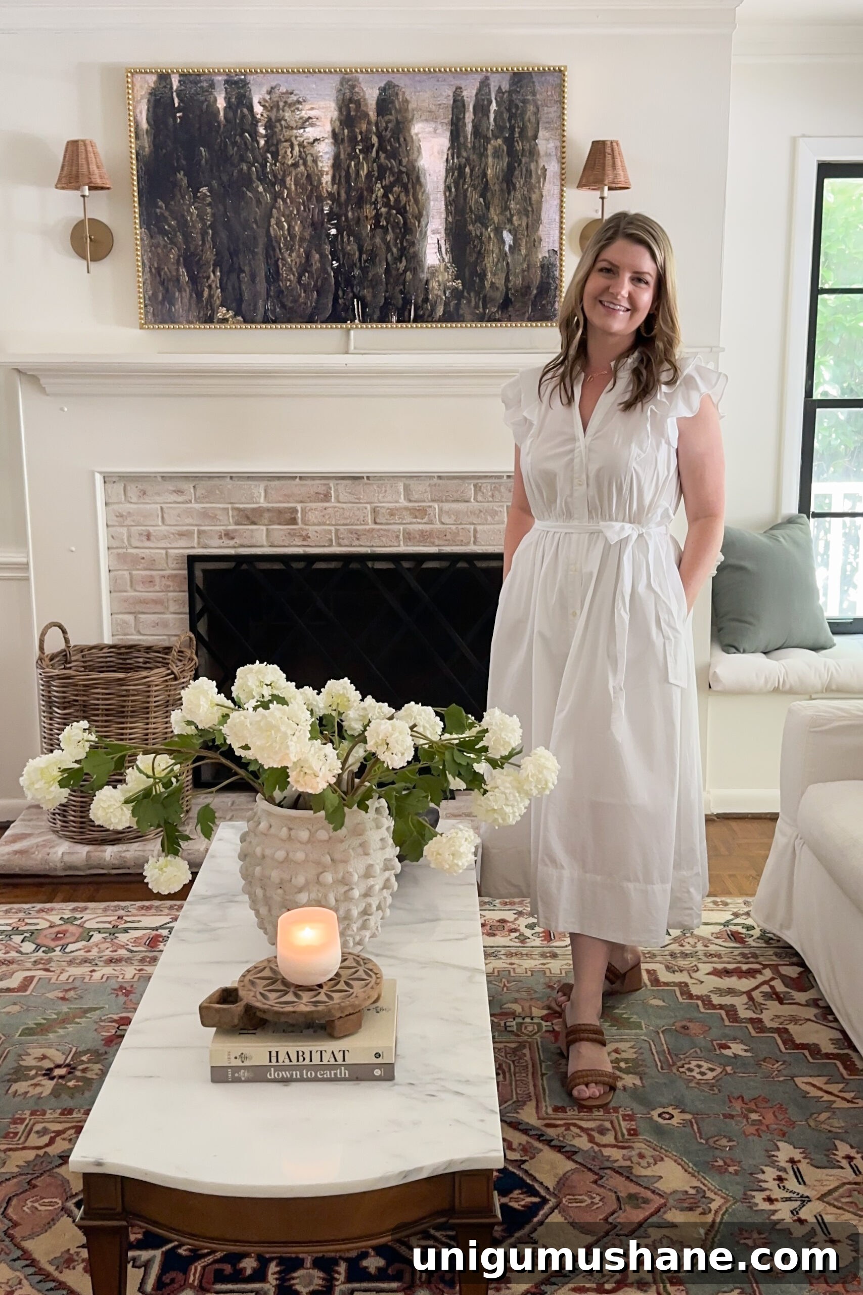 Weight Loss Journey: My Health Transformation Story 9 woman in white dress in living room