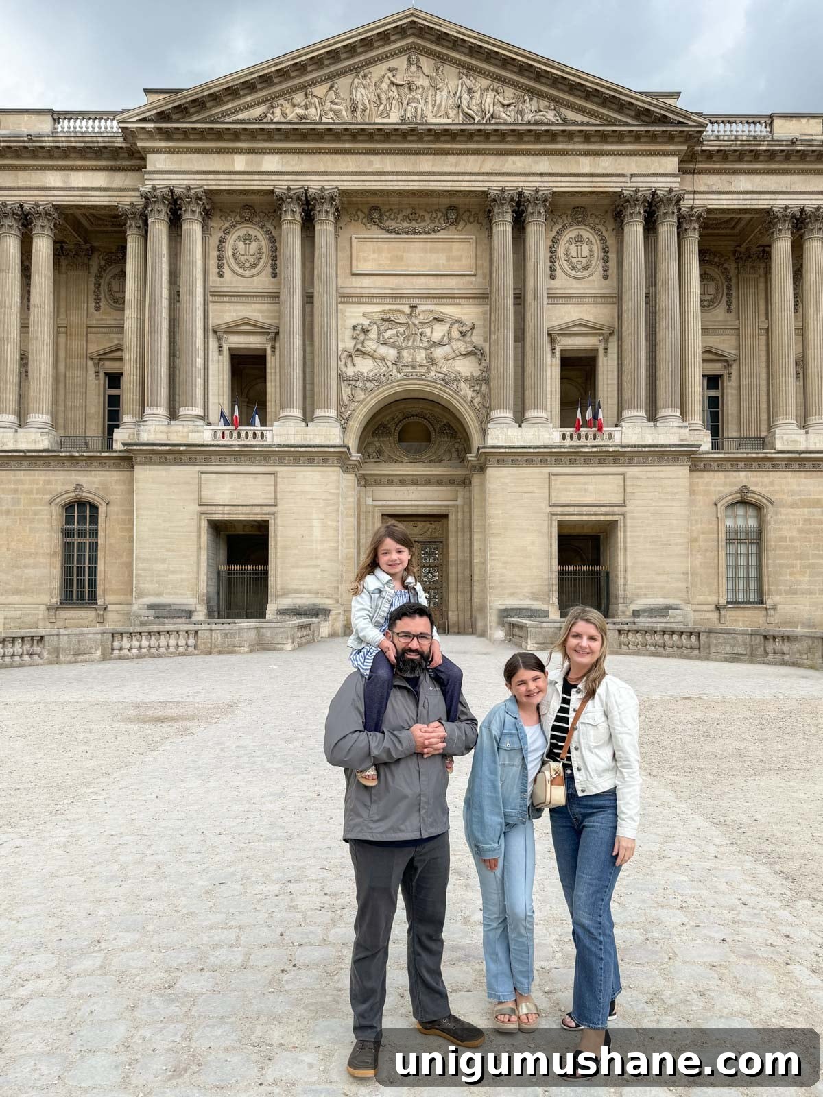 Weight Loss Journey: My Health Transformation Story 5 family in front of the Louvre
