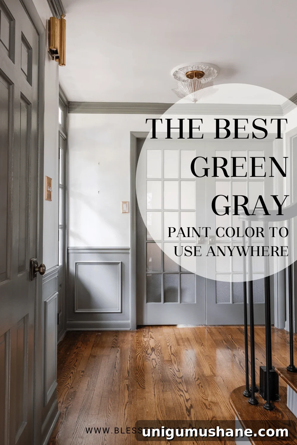 The Perfect Green Gray Paint Color for Your Home 6 entryway inspiration pin