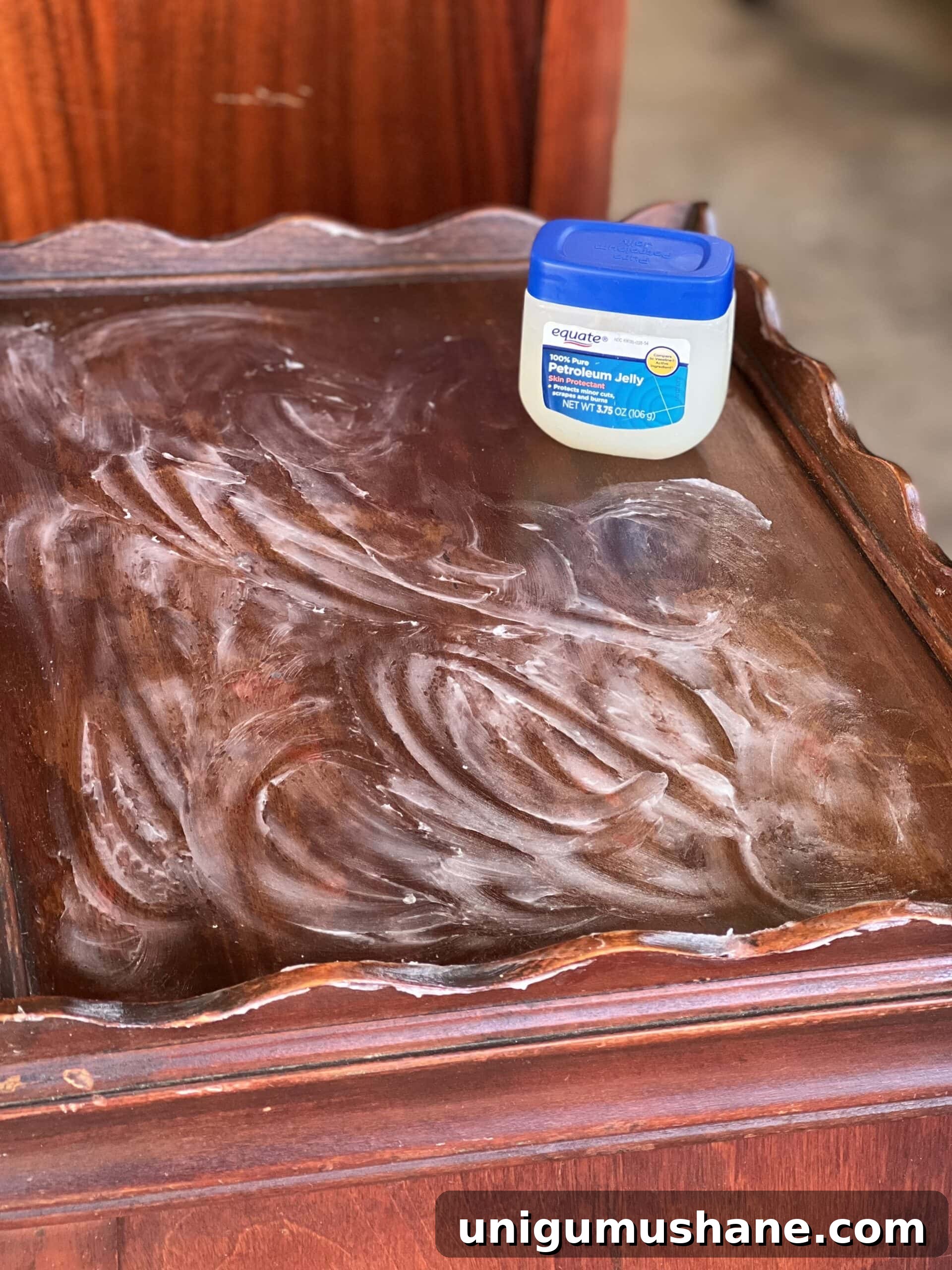 how to condition wood furniture with vaseline