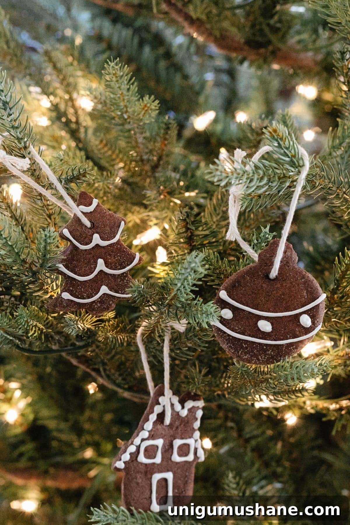 18 Natural DIY Christmas Decor Ideas to Make at Home 15 cinnamon salt dough ornaments to look like gingerbread cookies