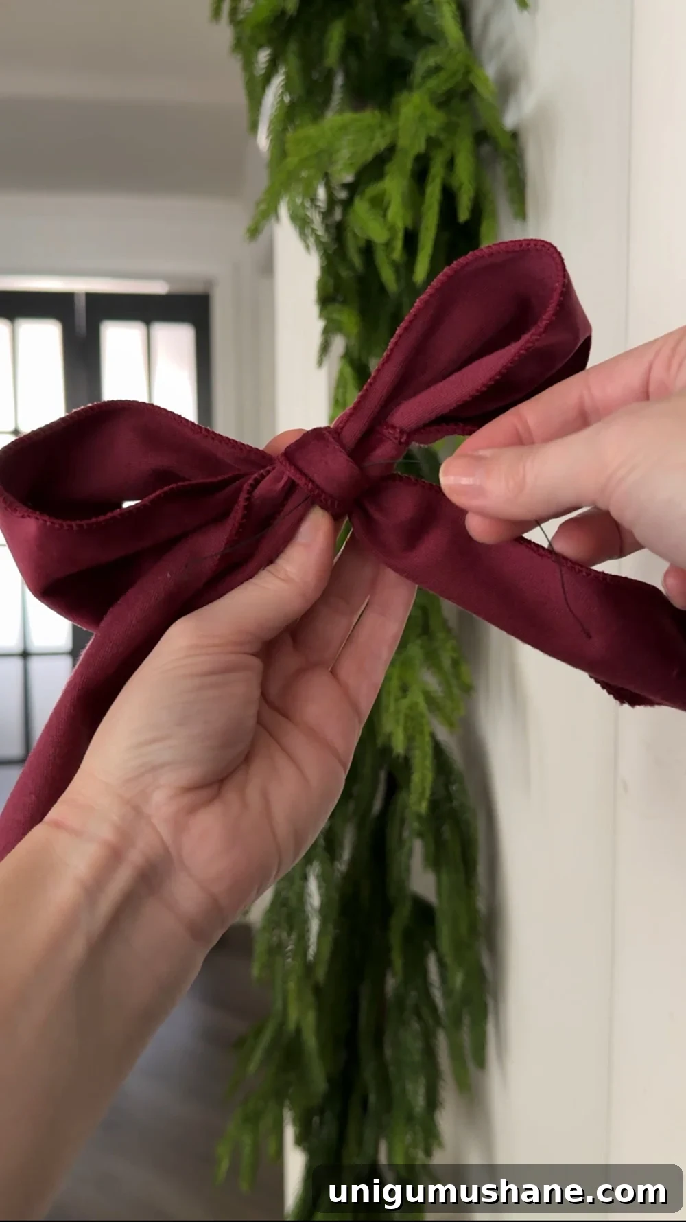 DIY Realistic Faux Garland: Upgrade Tips for a Lifelike Look 7 how to put ribbon on garland