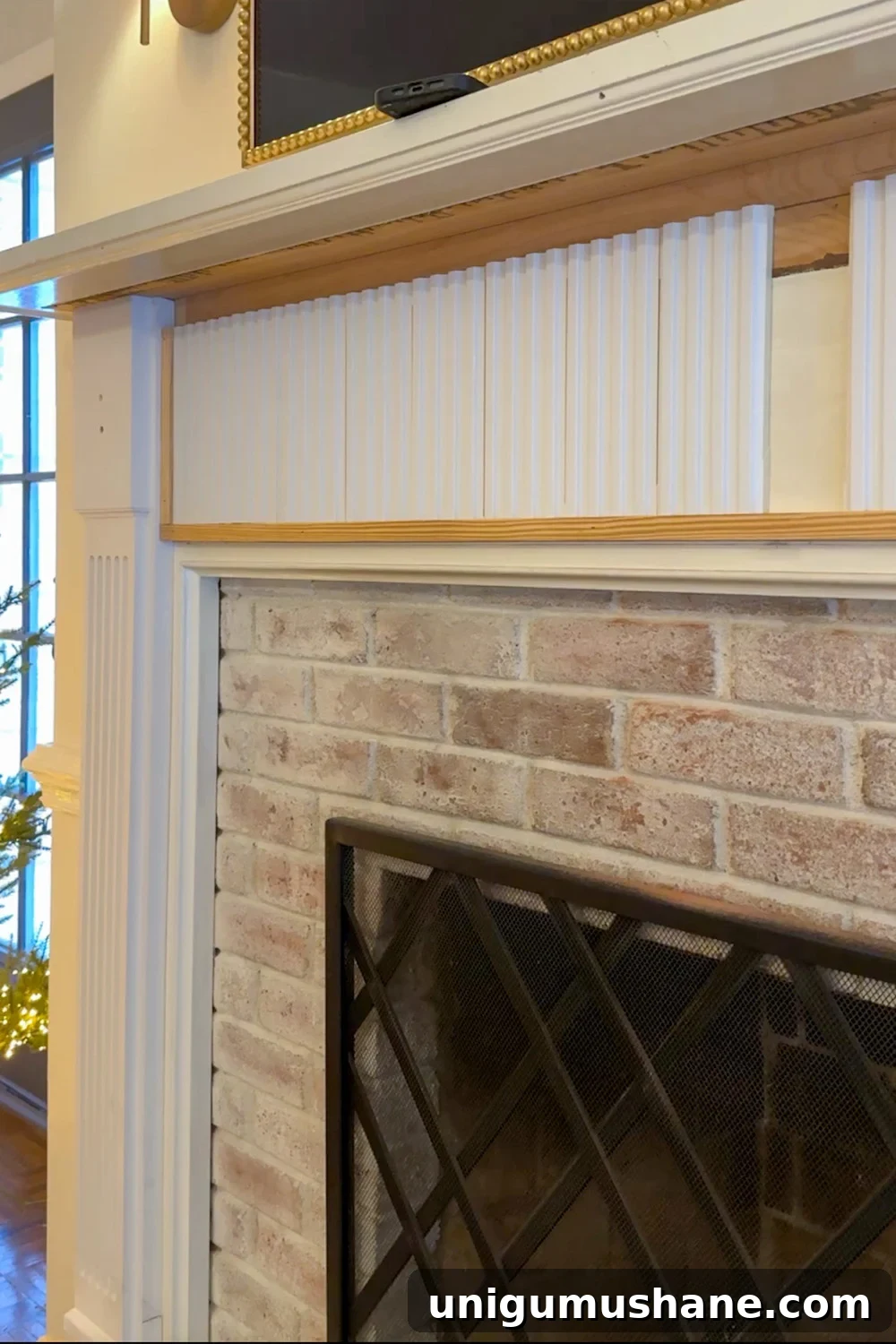 adding fluted molding to fireplace