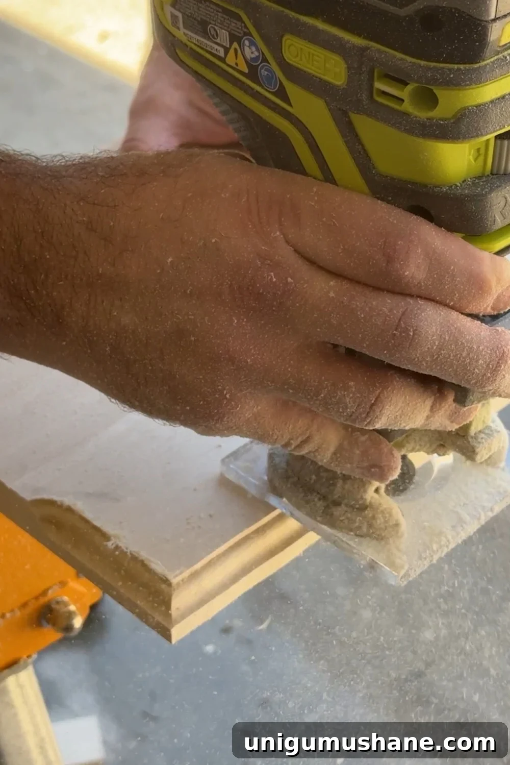 using router on fireplace trim for detail