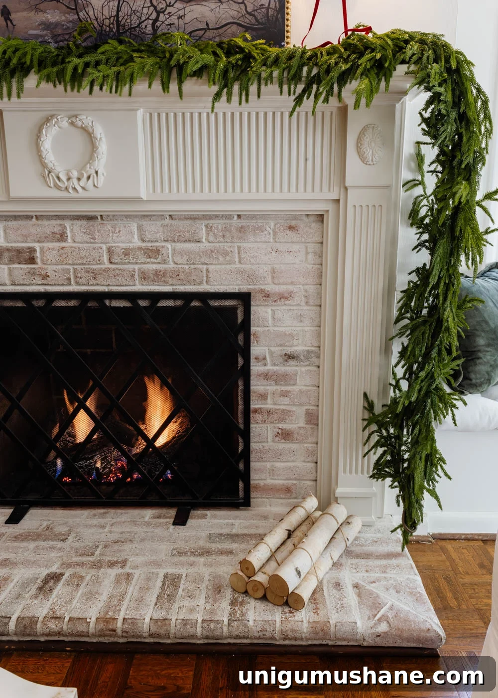 traditional DIY fireplace trim