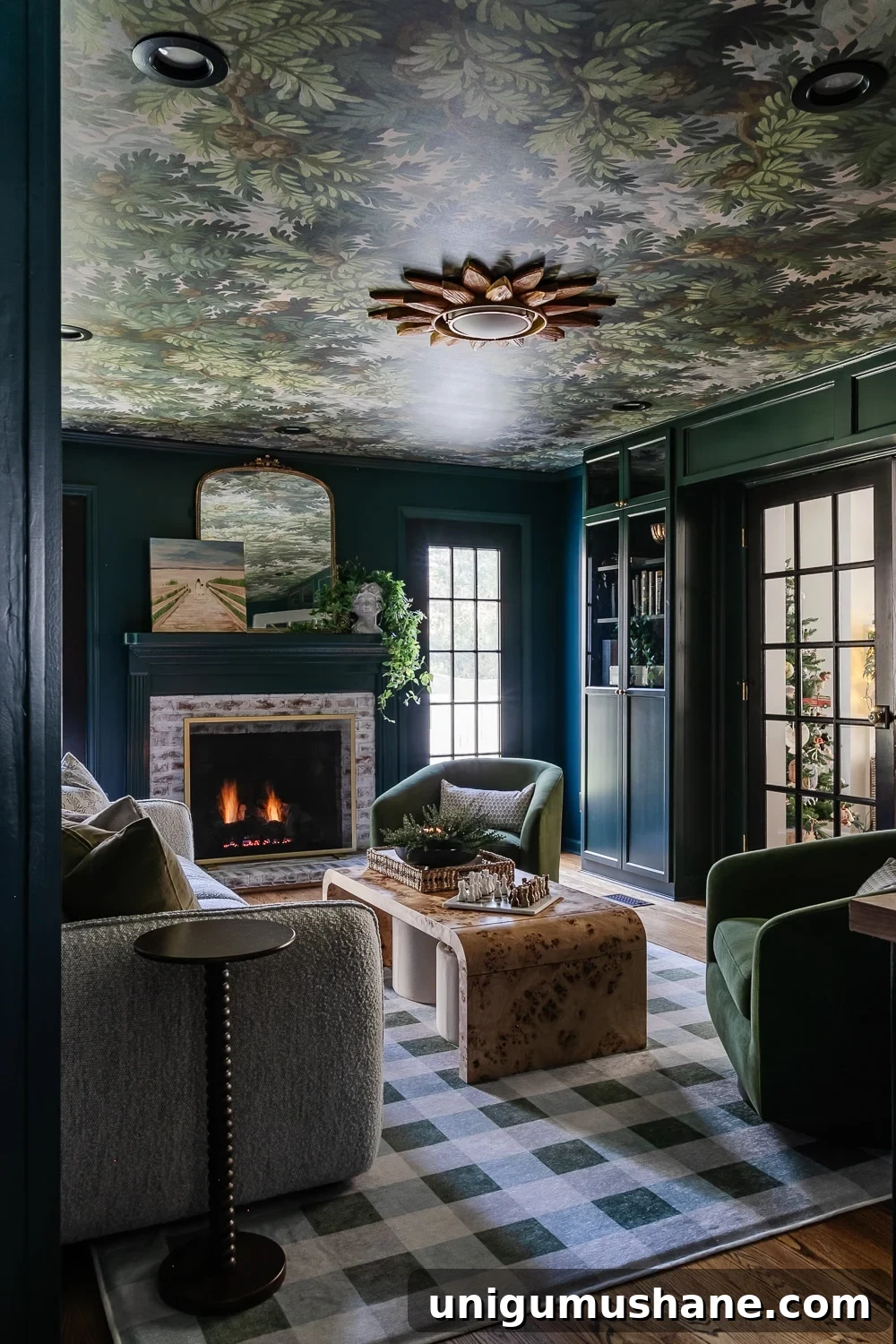 Color Drenching: Trend or Timeless Style? 3 color drenched living room in teal paint