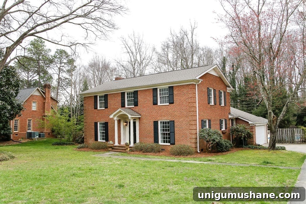16 DIY Curb Appeal Ideas to Transform Your Front Yard 3 brick colonial house exterior before