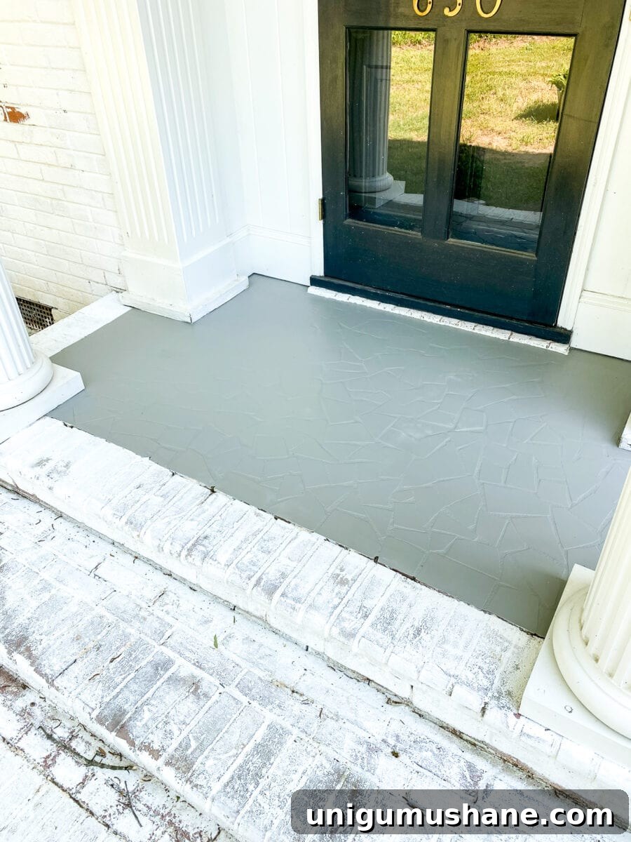 16 DIY Curb Appeal Ideas to Transform Your Front Yard 8 painted porch floor