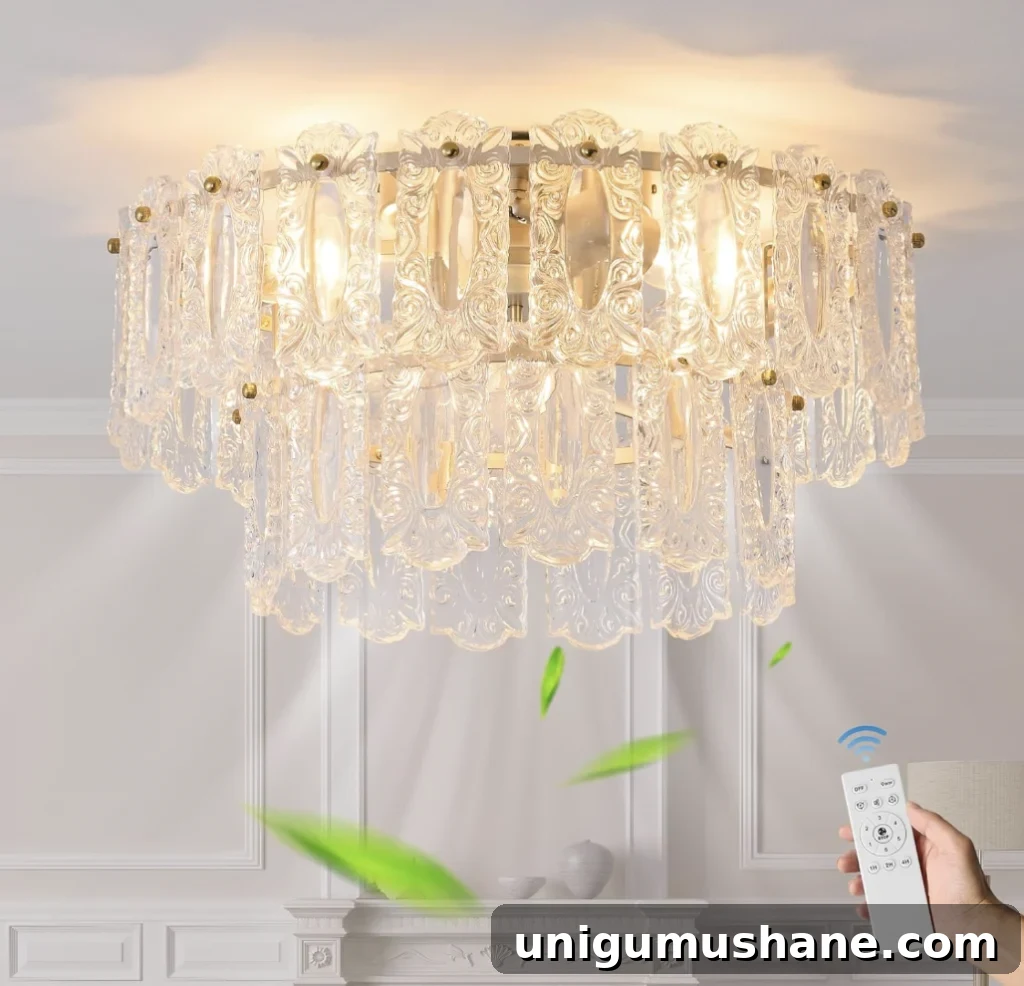 I Tried the Viral Crystal Fandelier: Is It Worth It? 6 Flush Mount Crystal Ceiling Fan