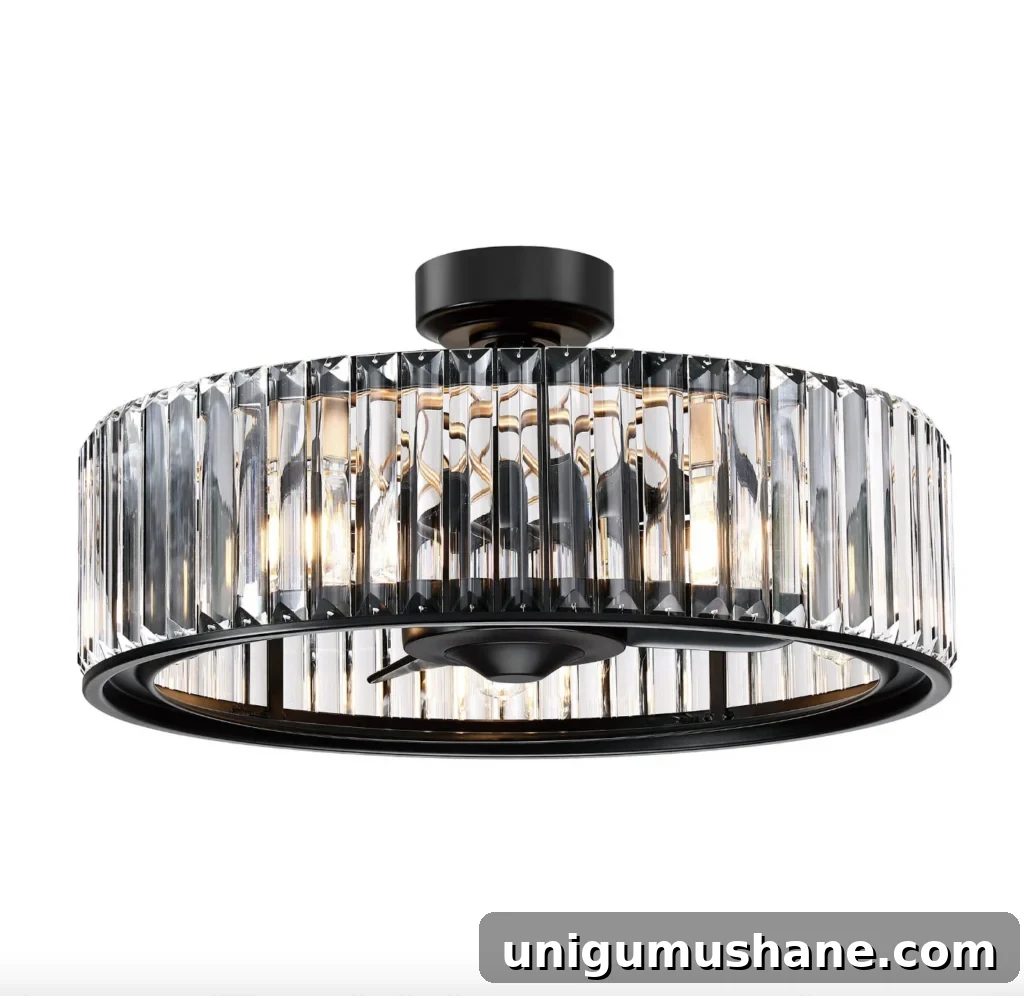 I Tried the Viral Crystal Fandelier: Is It Worth It? 9 Matte Black Modern Crystal Ceiling Fan