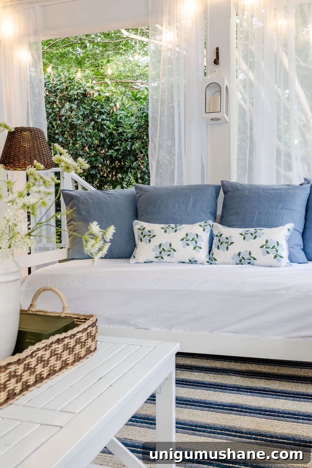 How We Turned Our Backyard into a DIY Outdoor Living Room 9 back porch daybed
