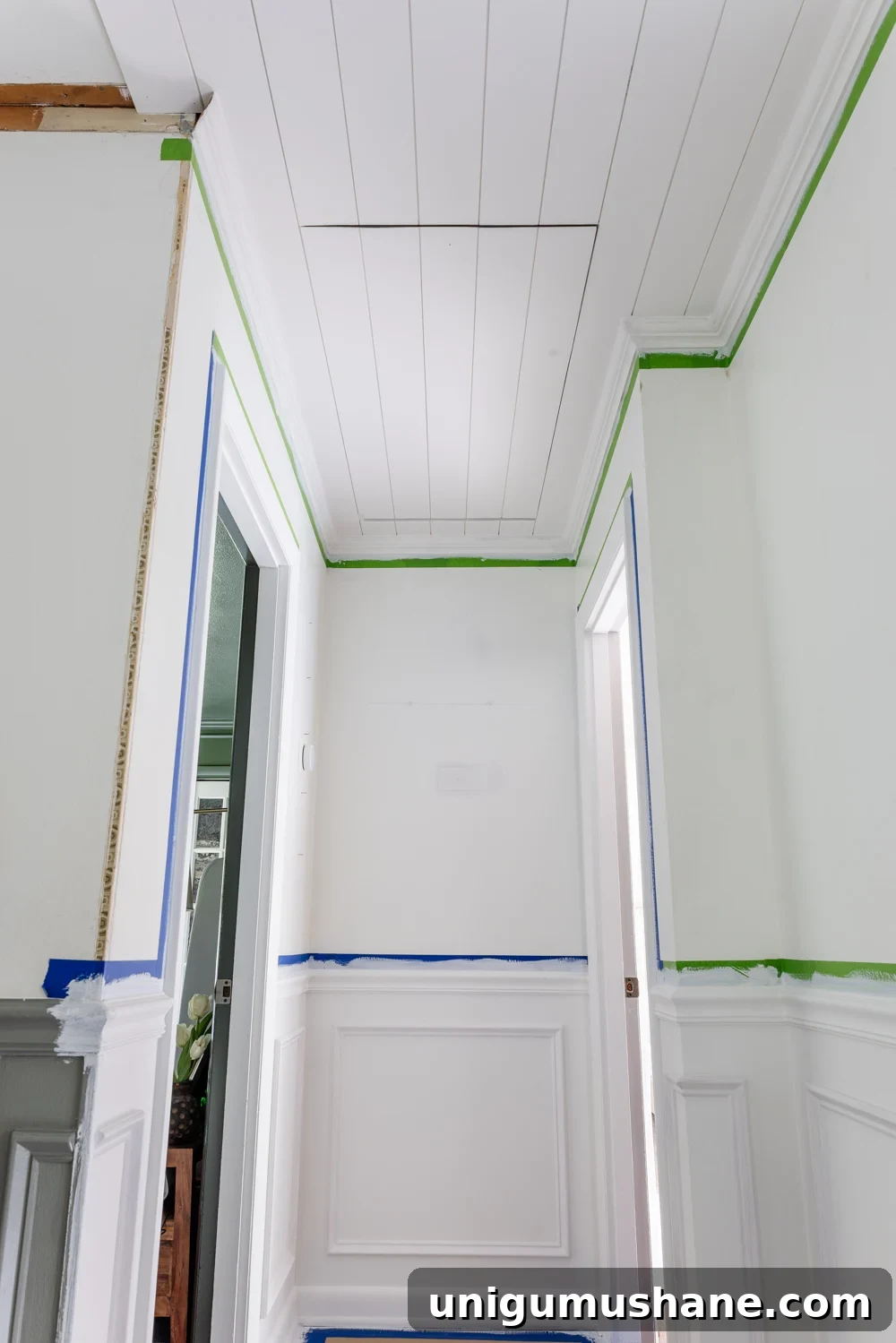 Hide Your Attic Door with a Tongue and Groove Ceiling 5 how to hide attic door in ceiling with tongue and groove