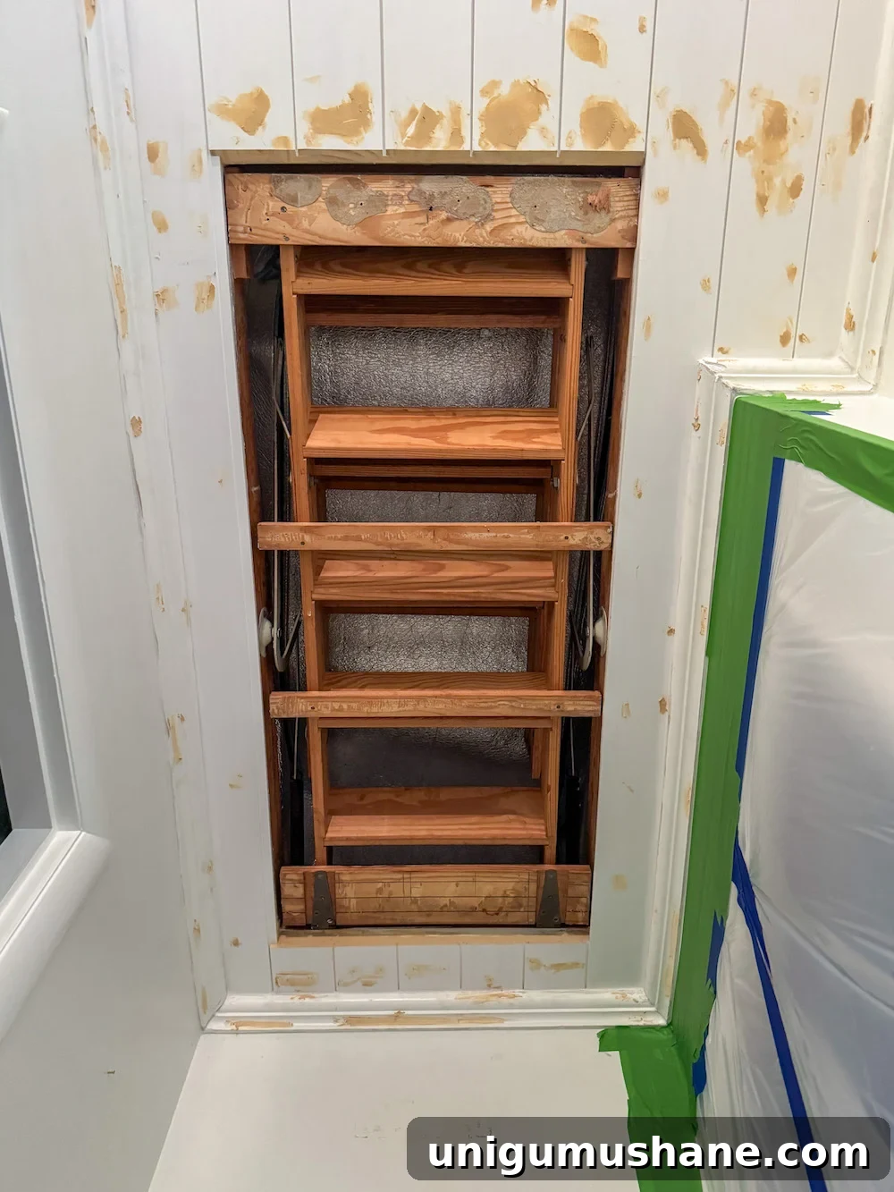 Hide Your Attic Door with a Tongue and Groove Ceiling 9 how to hide attic door in ceiling with tongue and groove
