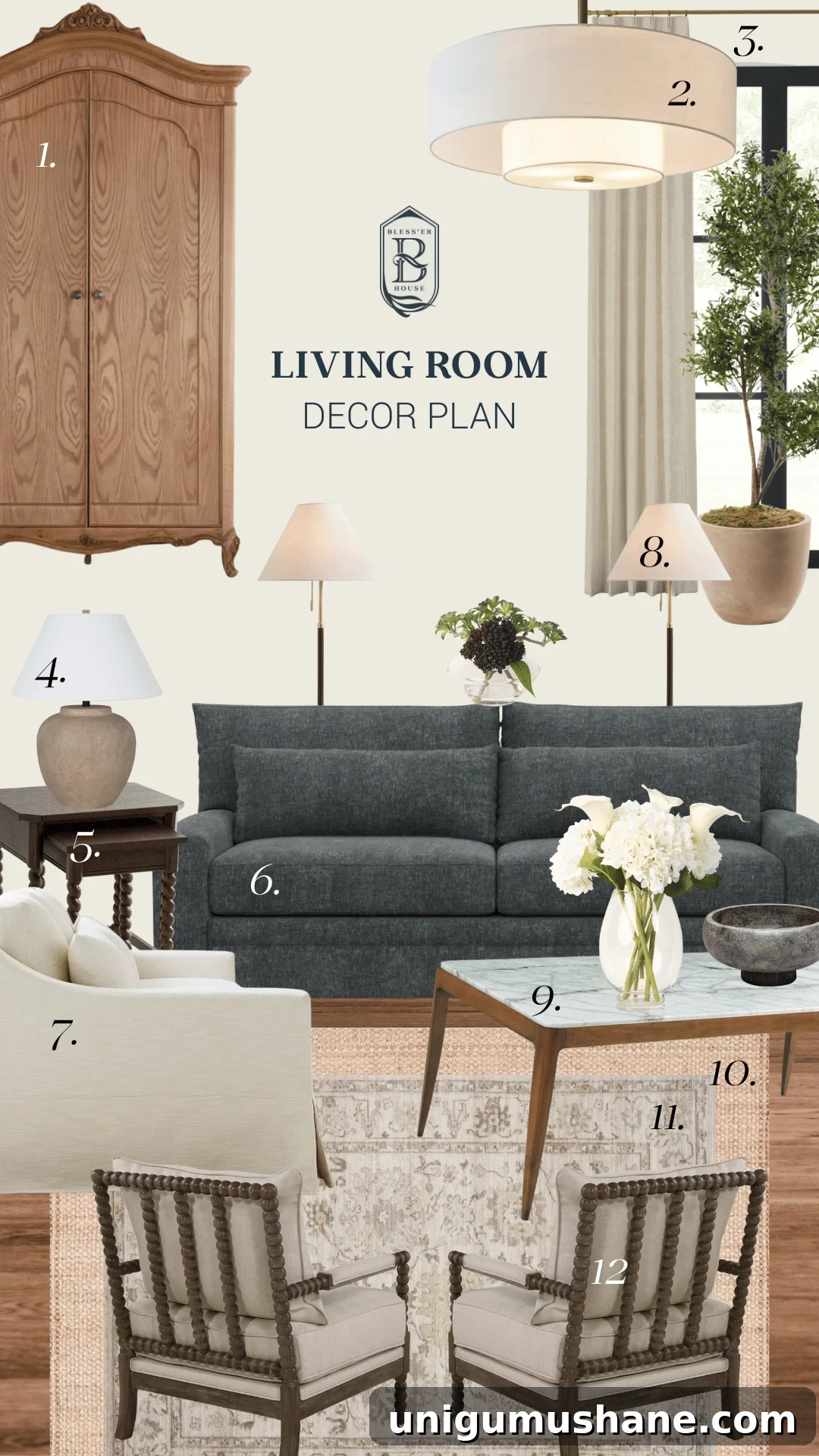 Living Room Makeover: Mood Board and Design Plans 6 living room mood board