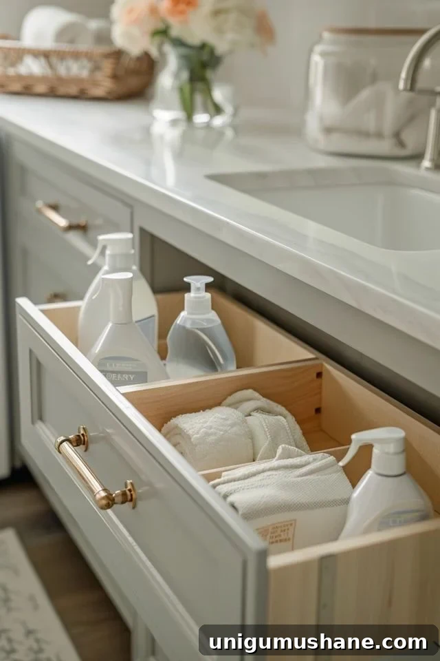 Small Space Laundry Room Ideas to Maximize Storage 14 laundry room storage drawers for detergent