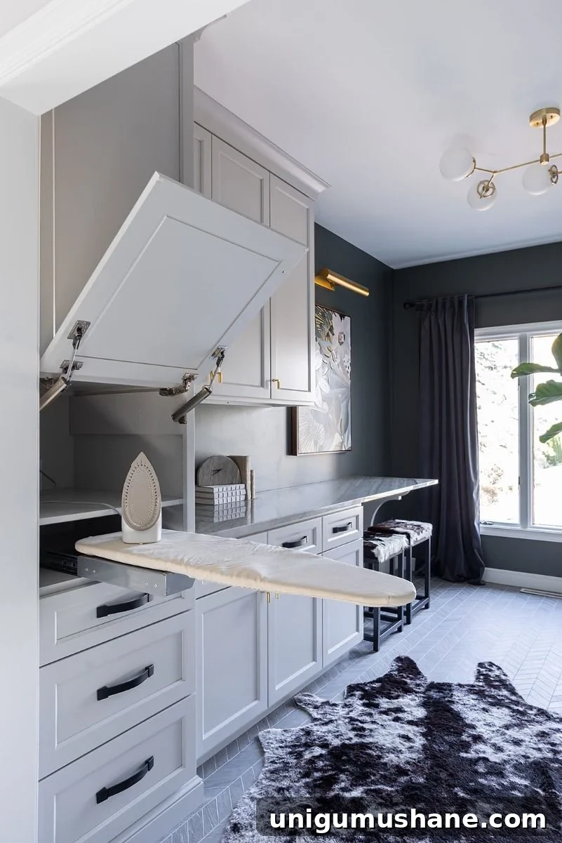Small Space Laundry Room Ideas to Maximize Storage 8 laundry room ironing board