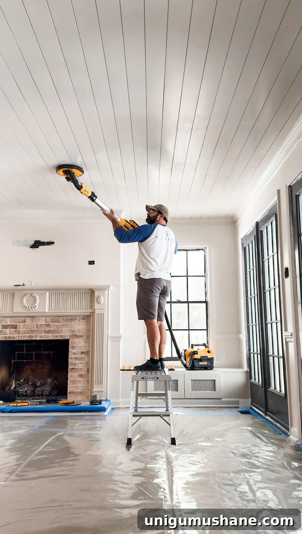 How to Install a Shiplap Ceiling with Crown Molding 11 DIY shiplap ceiling