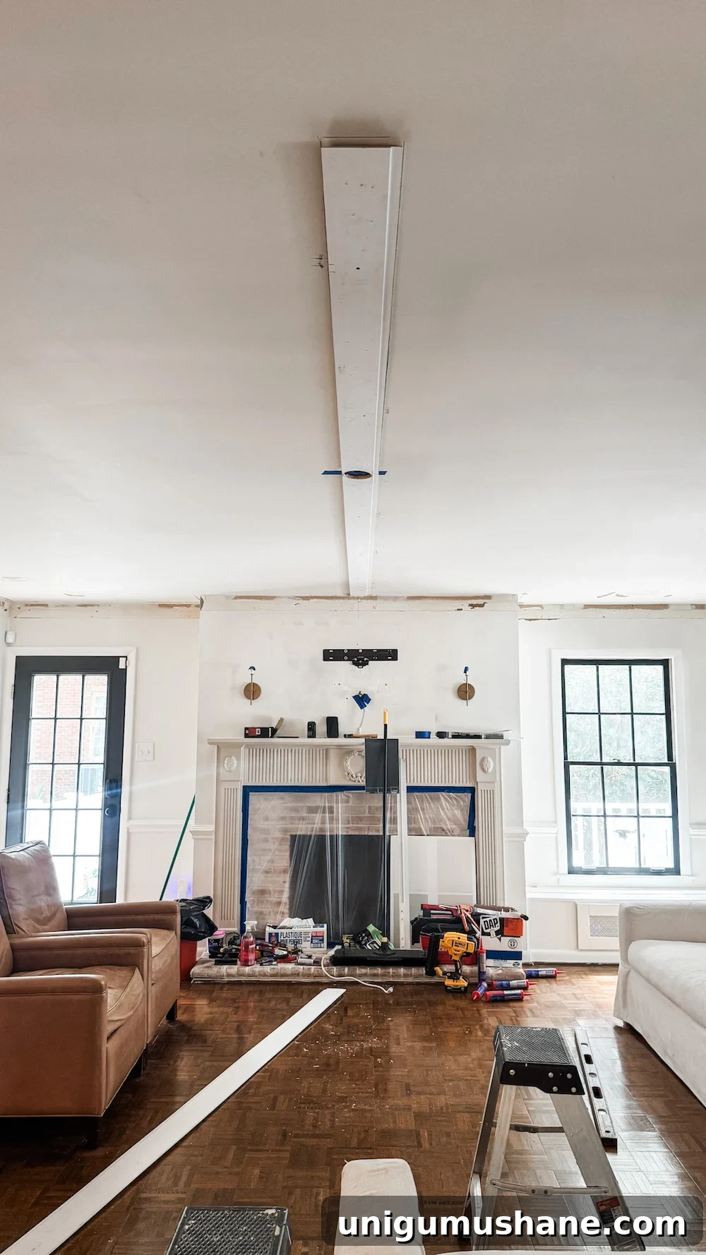 How to Install a Shiplap Ceiling with Crown Molding 5 DIY shiplap ceiling