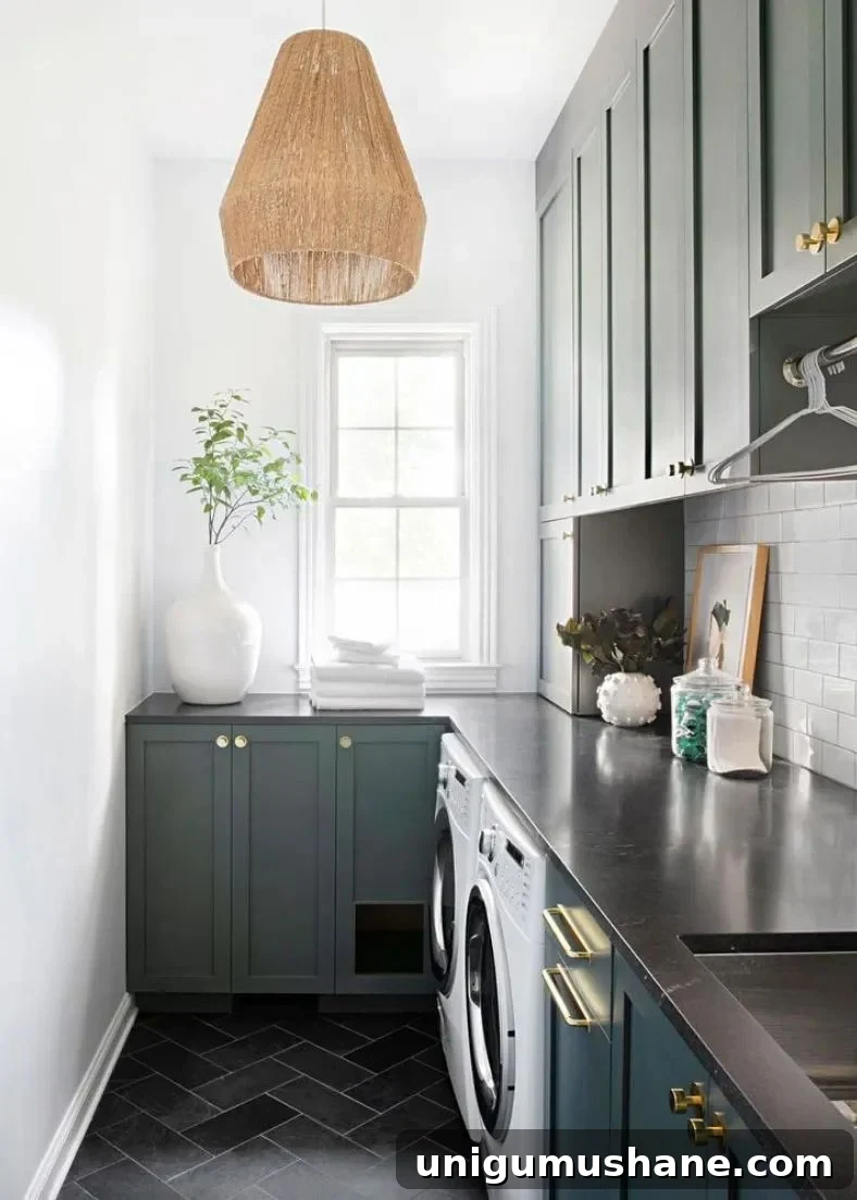 narrow laundry room layout