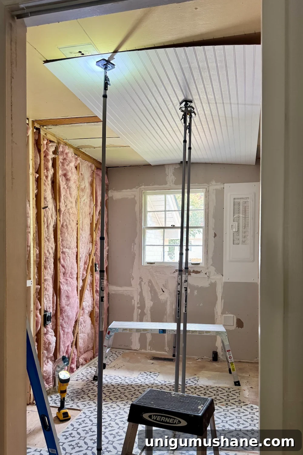 diy beadboard wall