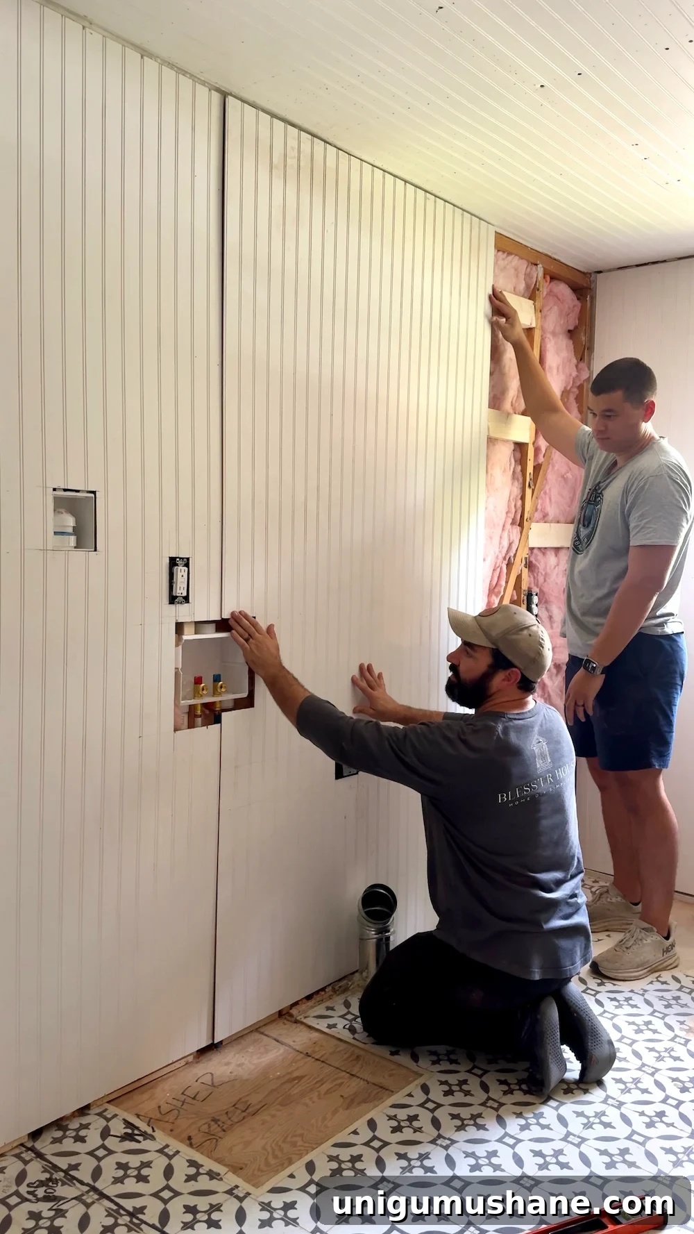 diy beadboard wall