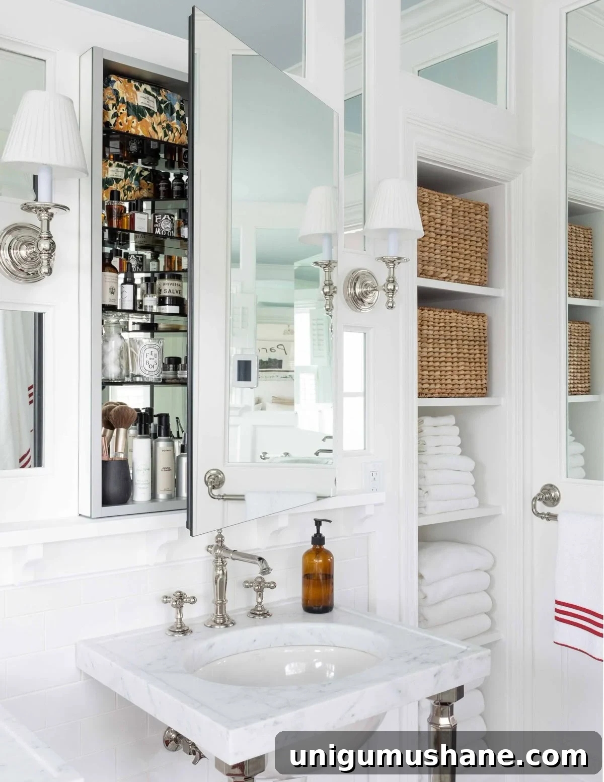 30+ Ways to Use Space Between Wall Studs for Storage 13 medicine cabinet