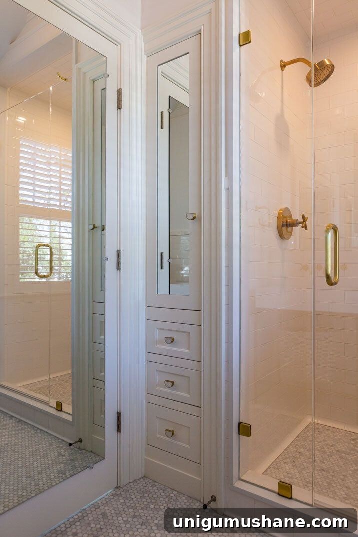 30+ Ways to Use Space Between Wall Studs for Storage 21 recessed cabinet in bathroom wall