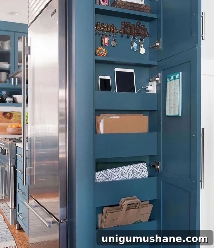 30+ Ways to Use Space Between Wall Studs for Storage 6 charging station between studs