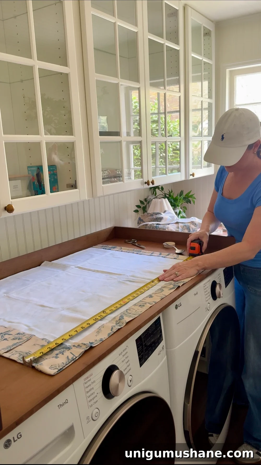 Transform Cabinets with No-Sew Fabric Doors That Hide Clutter 8 No Sew DIY Fabric Cabinet Doors That Hide Clutter in Style