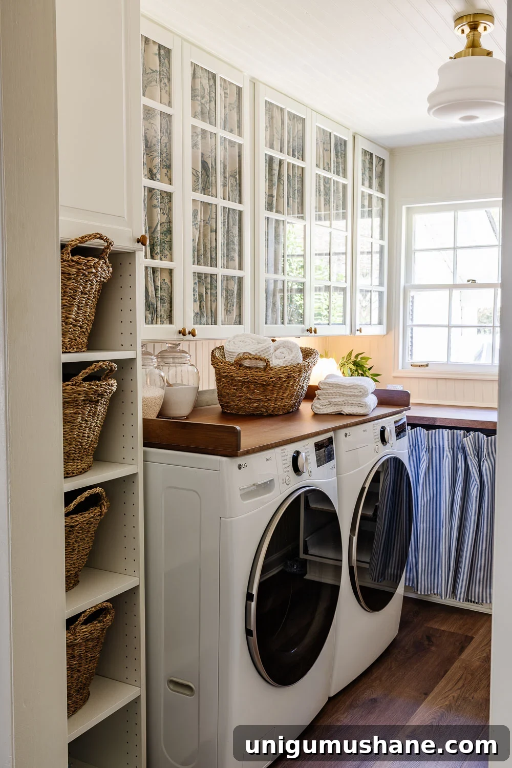 Transform Cabinets with No-Sew Fabric Doors That Hide Clutter 15 No Sew DIY Fabric Cabinet Doors That Hide Clutter in Style