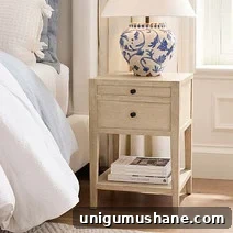 20+ Space-Saving Bedside Tables for Small Bedrooms 17 slim bedside table