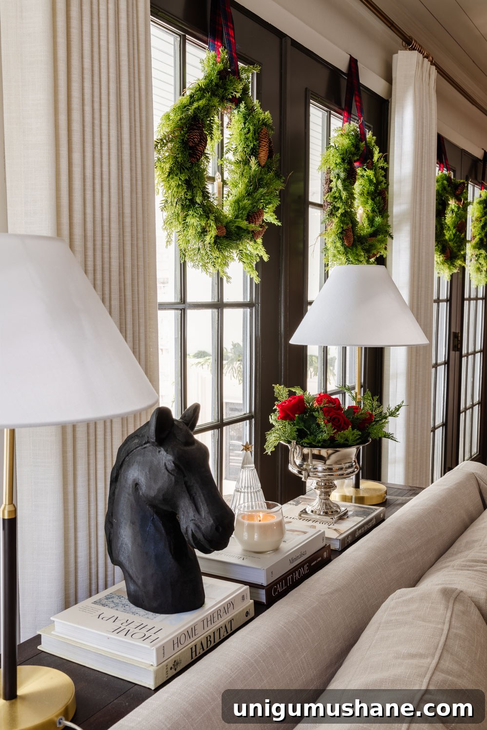 Affordable Ralph Lauren Christmas Decor Ideas 10 Ralph Lauren Christmas decorating ideas on a budget - horse statue