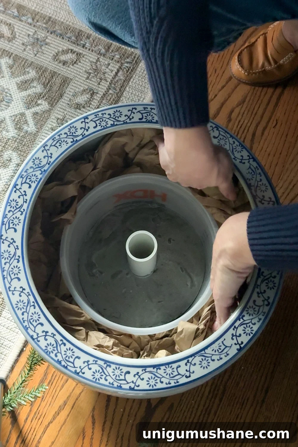 Turn a Planter Pot into a DIY Christmas Tree Stand 10 diy christmas tree stand planter pot