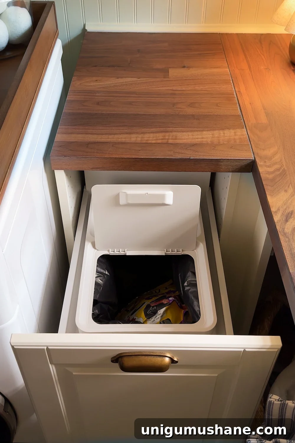 Maximize Storage in a Small Laundry Room 14 small laundry room organization - pull out trash can