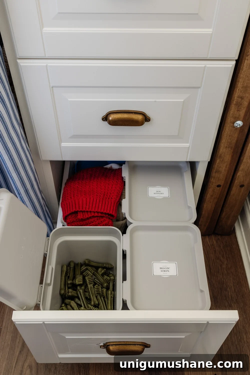 Maximize Storage in a Small Laundry Room 17 small laundry room organization - pet supplies drawer