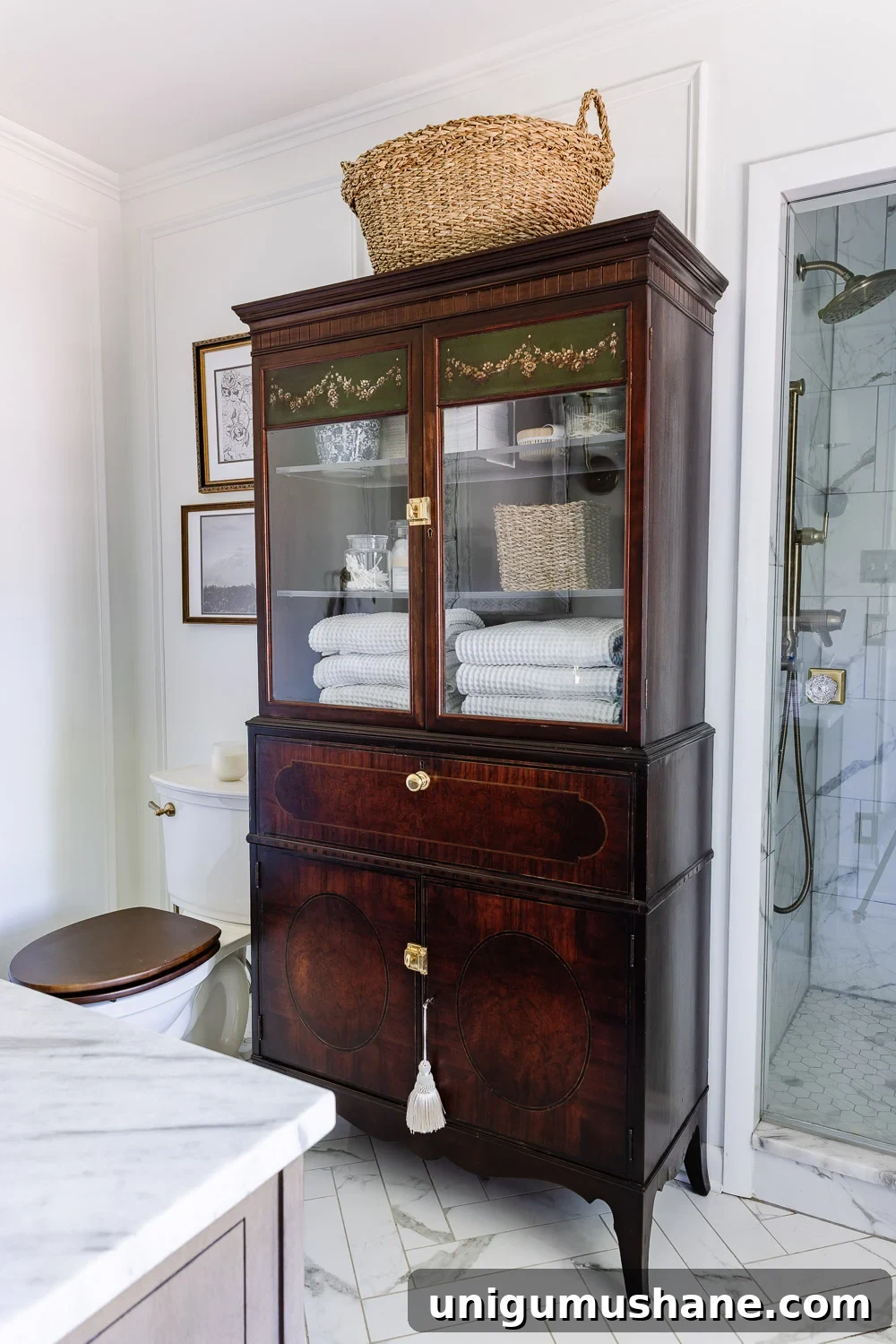 Aesthetic Storage Ideas That Work in Real Homes 12 secretary desk makeup vanity bathroom storage