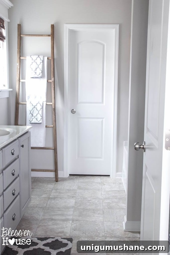 Bathroom Budget Makeover | Builder Grade to Rustic Industrial | Bless'er House
